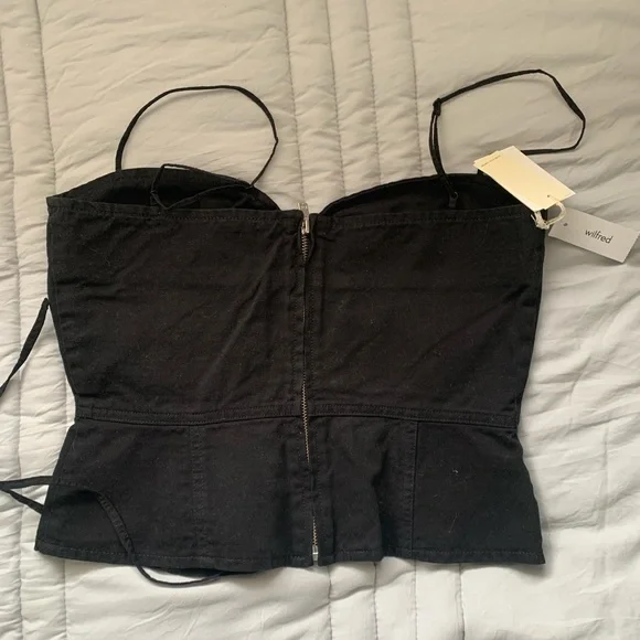 Aritzia Black Lace-Up Camisole - Picture 3 of 8